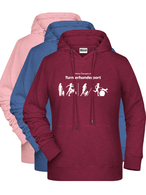 Damen Hoodie "Meine Therapie ist Turnierhundesport"